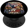 Texas Pride U.S.A. 250th Anniversary by True Texas Pride U.S.A. 250° Anniversario PopSockets PopGrip Adesivo