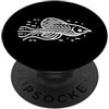 Jimbeels Pesce Caverna Linea Arte Amante Pesci PopSockets PopGrip Adesivo
