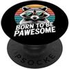 Cute Animal Designs For Men Women Kids Simpatico procione Racoon che indossa occhiali da sole per bambini, donne e uomini PopSockets PopGrip Adesivo