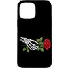 Skeleton Hand Holding Red Rose Flower Gr Custodia per iPhone 13 Pro Max Scheletro mano che tiene rosa gotico romantico punk horror tatuaggio