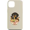 Noodle Doxie Studio Custodia per iPhone 13 Divertente Bassotto Wiener Cane Mangiare Ramen Noodle Amante Arte