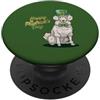 Poodle Puppy Lover PS Buon giorno di San Pawtrick - Poodle San Patrizio zampa PopSockets PopGrip Adesivo