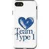 Diabetes Awareness Designs Custodia per iPhone SE (2020) / 7/8 Team Type 1 Supporto per la sensibilizzazione al diabete
