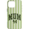 Animal Print Cute And Fun Custodia per iPhone 16 Pro Max Matcha Fiocco Verde Carino Mamma