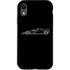 Driver Dept. Custodia per iPhone XR Minimalista Open Wheel Race Car Silhouette Monoposto Sideview