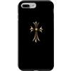 LUKE GALLERY Custodia per iPhone 7 Plus/8 Plus The Yellow Shine Diamonds Gold Cross