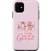 Animal Faces Fun Custodia per iPhone 11 Uccelli Supercute Anatra Rosa Facilmente Distratto Da Oche