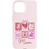 Mum Life Fun Custodia per iPhone 15 Supercute Fiocco Rosa Teddy Best Mum In the World