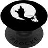 Middle Finger Gifts White Rabbit mostra il dito medio nell'ombra PopSockets PopGrip Adesivo