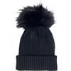 QUEEN HELENA Berretto in Maglia Caldo Invernale Morbido Cappello con PON PON Cappellino Semplice Donna CP03 (CP05 Nero)