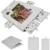 EUBSWA Tavolo puzzle inclinabile, 1000 pezzi, con supporto e coperchio 2 in 1 e 6 cassetti, tavolo puzzle portatile per adulti con ripiano puzzle in feltro (grigio chiaro)