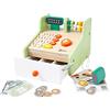Classic World - Registratore di cassa in legno per bambini, gioco di finzione, supermercato, negozio fino a gioco di ruolo educativo, adatto per 3+ anni
