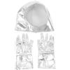 BESPORTBLE Set Casco e Guanti da Astronauta per Copricapo da Tuta Spaziale Argento Accessori per Costume di Halloween e Giochi di Ruolo Spaziali