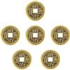 Goktvai 6pz Cinesi Monete I Ching, 2,7cm Monete Cinesi Portafortuna Feng Shui Pratico Gadget Divinatorio per Decorazione di Borse Auto Ufficio e Casa