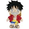 CARTOON Peluche Monkey D. Luffy One Piece 30 cm Ufficiale Fibra di Poliestere Riciclata 100% Cappello e Gilet Removibili Gioco Sicuro 0+ Mesi Pupazzo Anime Collezione Idea Regalo
