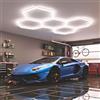 YASTA Plafoniera LED Soffitto Esagonale 5 Esagoni 168W Luce Fredda 6500K - Luci Esagonali Led Garage per Officina, Palestra e Negozi - Sistema di Illuminazione Modulare a Nido D'Ape Design Moderno