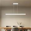 Coinmit Luce a Sospensione LED, 100cm/36W, 3000K-6000K Tre Temperature di Colore Regolabili con Telecomando, Lampada Sospensione Lineare per Sala Da Pranzo, Soggiorno, Bianco