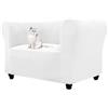 WJHDWYD Copridivano Chesterfield Elasticizzato in Jacquard, Copri Divano 1 2 3 Posti con Braccioli per Soggiorno, Antiscivolo, Morbido, Protezione per Mobili e Divani Curvi(Bianco,1 Posto)