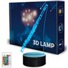 CoolGift Mart Luce notturna a flauto, lampada a LED con illusione ottica 3D con telecomando e timer, regalo per gli appassionati di flauto e gli amanti della musica