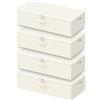 GUOHNHE Pratici Contenitori Sottoletto con Coperchio, 60x30x15 cm, Beige