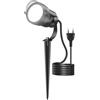 HIBOITEC Illuminazione Giardino Elettrica 12W 1320lm, Faretto 5000K Bianco Freddo con Puntale a Terra e Spina 1.5m, LED Impermeabile per Esterni, Giardino, Terrazzo, Alberi, Prato