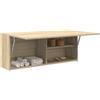 Gecheer Mobile da Bagno Rovere Sonoma 100x25x40 cm in Truciolato
