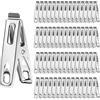 QWORK® 60 Mollette in Acciaio Inox Antiruggine 5 cm, Mollette per Stendibiancheria, Telo Mare e Utilizzi Multifunzionali