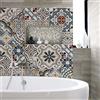 RE-COVERTILES - Adesivi Piastrelle Cucina Bagno Mattonelle adesive in PVC Impermeabili Antigraffio Stickers Decorazione Parete Cementine Peel and Stick - Modello 36 Pz 10x10 cm PS00171 Made in Italy