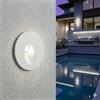 Partenopea Faretto segnapasso LED da incasso rotondo per parete 1.5W bianco alluminio luce verso il basso foro Ø 42mm illuminazione IP54 esterno e interno scale giardino vialetti (Luce bianca naturale 4000K)