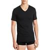 RAGNO Confezione 2 t-Shirt Uomo Maglietta Intima Manica Corta Camiciola Scollo V Cotone Bipack Articolo 601418, 020B Nero, XL