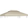 Leepesx Telo di Ricambio per Ombrellone Telo di Ricambio Telo Gazebo Ricambio Telo di Ricambio per Gazebo 310g/m² Beige 3x4m