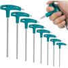 WIYETY Set di chiavi con impugnatura a T, set di cacciaviti metrici, 8 pezzi (2,0 mm/2,5 mm/3 mm/4 mm/5 mm/6 mm/8 mm/10 mm, chiave a brugola con manici trasversali