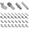 PanBeiQi 130 supporti per scaffali, 5 &6 mm, 4 stili, in metallo, per ripiani, armadi, librerie, armadietti da cucina, armadietti Staffe A L in Metallo, Pioli Vetro Supporto per Mensola Vetro Supporti Piatti
