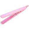 Wakects Mini Piastra per Capelli in Ceramica Tormalina, Bigodino 2 in 1, Rosa