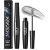 Henjunu Mascara Colorato,Mascara Liquido Glitterato,Mascara Argento Glitterato,Panorama Mascaras Glitterato Diamante,Lunga Durata e Prova di Sbavature,Volumizzante e Allungante,per Feste Di Matrimonio