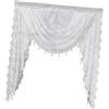 Baoblaze Mantovana a cascata design vintage design romantico traspirante elegante con nappe per tallone swag mantovana per il seminterrato del soggiorno, Larghezza 100cm