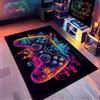SGZIOO Tappeto da gioco per cameretta dei ragazzi, 80 x 120 cm, colorato, per camera dei bambini, decorazione per la casa, con controller stampato, lavabile, in gomma antiscivolo