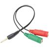 Generico Sdoppiatore Audio Da 3,5 Mm | Splitter Per Cuffie E Microfono | Adattatore Per Cuffia | Splitter Compatto