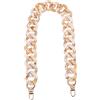 KONTONTY Catena per Borsa in Acrilico Beige Leggera, Tracolla Singola Staccabile in Stile retrò, Decorazione Raffinata e Sostituzione Pratica per Borse Donna