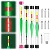 Hahorpa 4 Pezzi Galleggianti da Pesca Notturni LED con Caricabatterie e Batterie, Waggler Luminescenti a Cambiamento di Colore, Attrezzatura da Pesca per Carpe, Accessori per Pesca in Mare (4 Misure)