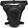 CHUANFU Marsupio da Gamba Moto, Borsa Moto Impermeabile, Marsupio Cosciale per Uomo e Donna, Sportivo da Gamba con Multitasche per Ciclismo, Viaggio, Campeggio, Pesca