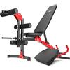 Marbo Sport Set MH1 | Panca regolabile MH-L115 + Curl Pult Scott Panca (per panca per bilancio) MH-A101 + allenamento per gambe (per panca pesanti) MH-A102 | Set 42 kg a scelta | Made in EU