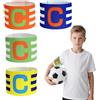Vxcvzv Set di 4 fasce da capitano da calcio regolabili in nylon per bambini e adolescenti adulti