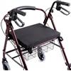 Mobiclinic, Cuscino antidecubito per deambulatore, Marchio europeo, In memory-foam girello, Chiusura con 4 cinghie velcro, Rivestimento pu, Lavabile, 45 x 33 cm, Colore nero
