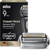 Braun 96M Testina di Ricambio Originale per Rasoio Elettrico Barba, Argento | Compatibile con i Rasoi Serie 9 PRO+, per Rasatura Ottima Ogni Giorno, Recupera il 100% delle Prestazioni del Tuo Rasoio