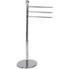 WENKO 15148100 Piantana porta salviette cromo - 3 bracci mobili, Acciaio, 48.5 x 90 x 28.5 cm, Cromo
