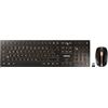 CHERRY DW 9100 SLIM, Set di Tastiera e Mouse Senza Fili, Layout per la Germania (QWERTZ), Connessione Bluetooth e Wireless 2,4 GHz, Tasti Silenziosi, Ricaricabile, Nero-Bronzo
