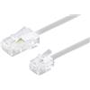 1aTTack.de 1x 6m - Cavo telefonico RJ11 (6/4) a RJ45 (8/4) spina cavo modulare spina occidentale per presa telefonica modem router fax ISDN DSL VDSL Internet