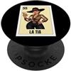 Funny Mexican Designs for Family Funny Mexican Design for Aunt - La Tia Jefa PopSockets PopGrip Adesivo