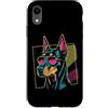 Madine.Design - 80's Retro Custodia per iPhone XR Cane Dobermann Pinscher Retro '80 per Uomo e Donna